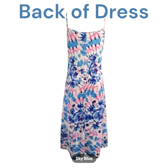 Women's Plus Size Elegant Blue Sky Casual Floral Dress!! - Picture 2 of 10